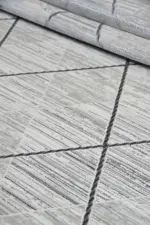 Malte Modern Gri Polyester Makine Halısı - Görsel 7