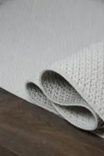 Noceto Modern Beyaz Polyester Makine Halısı - Görsel 6