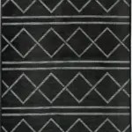 Kavale Modern Antrasit Yıkanabilir Polyester Makine Halısı