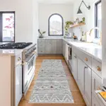 Sarria Geometrik Gri Polyester ve Pamuklu Yıkanabilir Kaydırmaz Taban Dijital Baskı Halı - Görsel 4