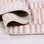 Gorga Çizgili Bej Taft Akrilik Pamuk Tabanlı Makine Halısı - Görsel 4