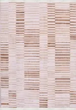 Gorga Çizgili Bej Taft Akrilik Pamuk Tabanlı Makine Halısı