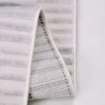 Labaro Çizgili Beyaz Taft Akrilik Pamuk Tabanlı Makine Halısı - Görsel 3