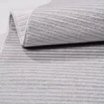 Civita Çizgili Gri Taft Akrilik Pamuk Tabanlı Makine Halısı - Görsel 5