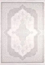 Pietro Klasik Göbekli Krem Akrilik Kaydırmaz Taban Makine Halısı