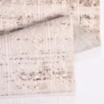 Senorbi Modern Krem Akrilik Kaydırmaz Taban Makine Halısı - Görsel 3