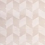 Sanluri Geometrik Krem Akrilik Kaydırmaz Taban Makine Halısı