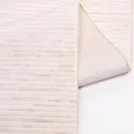 Sestu Çizgilii Bej Akrilik Kaydırmaz Taban Makine Halısı - Görsel 5