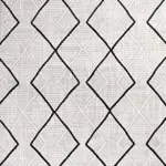 Mandas Geometrik Gri Akrilik Kaydırmaz Taban Makine Halısı