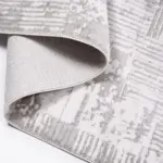 Ales Modern Gri Akrilik Kaydırmaz Taban Makine Halısı - Görsel 3