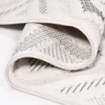 Apiro Geometrik Bej İskandinav Desenli Polyester Makine Halısı - Görsel 4