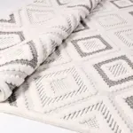 Apiro Geometrik Bej İskandinav Desenli Polyester Makine Halısı - Görsel 5