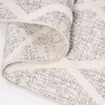 Sefro Geometrik Gri İskandinav Desenli Polyester Makine Halısı - Görsel 3