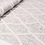 Sefro Geometrik Gri İskandinav Desenli Polyester Makine Halısı - Görsel 4