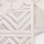 Vetere Geometrik Krem İskandinav Desenli Polyester Makine Halısı - Görsel 6