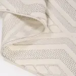 Cingoli Geometrik Krem İskandinav Desenli Polyester Makine Halısı - Görsel 3