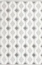 Lunano Geometrik Gri İskandinav Desenli Polyester Makine Halısı