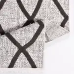 Budrio Geometrik Gri İskandinav Desenli Polyester Makine Halısı - Görsel 3