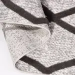 Budrio Geometrik Gri İskandinav Desenli Polyester Makine Halısı - Görsel 4