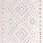 Poggio Geometrik Krem İskandinav Desenli Polyester Makine Halısı Poggio Geometrik Krem İskandinav Desenli Polyester Makine Halısı