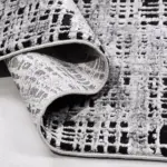 Uriri Modern Gri Triko ve Akrilik İplikli Pamuk Tabanlı Makine Halısı - Görsel 3