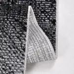 Arce Modern Siyah Triko ve Akrilik İplikli Pamuk Tabanlı Makine Halısı - Görsel 5