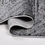 Arce Modern Siyah Triko ve Akrilik İplikli Pamuk Tabanlı Makine Halısı - Görsel 3