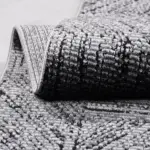 Arce Modern Siyah Triko ve Akrilik İplikli Pamuk Tabanlı Makine Halısı - Görsel 4