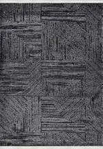 Arce Modern Siyah Triko ve Akrilik İplikli Pamuk Tabanlı Makine Halısı