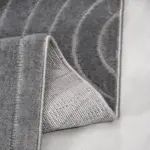 Croce Modern Gri Loop ve Polyester Kaydırmaz Taban Makine Makine Halısı - Görsel 3