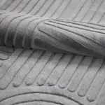 Croce Modern Gri Loop ve Polyester Kaydırmaz Taban Makine Makine Halısı - Görsel 5