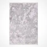 Montieri Modern Gri Triko Akrilik Pamuk Tabanlı Makine Halısı - Görsel 2