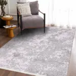 Montieri Modern Gri Triko Akrilik Pamuk Tabanlı Makine Halısı - Görsel 6