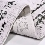 Vergato Modern Beyaz Viskon Akrilik Makine Halısı - Görsel 3