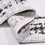 Vergato Modern Beyaz Viskon Akrilik Makine Halısı - Görsel 4