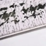 Vergato Modern Beyaz Viskon Akrilik Makine Halısı - Görsel 5