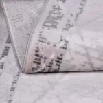 Tonara Geometrik Gri Akrilik Pamuk Tabanlı Makine Halısı - Görsel 5