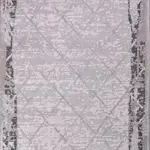 Tonara Geometrik Gri Akrilik Pamuk Tabanlı Makine Halısı