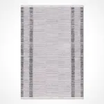 Ovodda Modern Gri Akrilik Pamuk Tabanlı Makine Halısı - Görsel 2