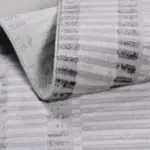 Ovodda Modern Gri Akrilik Pamuk Tabanlı Makine Halısı - Görsel 5