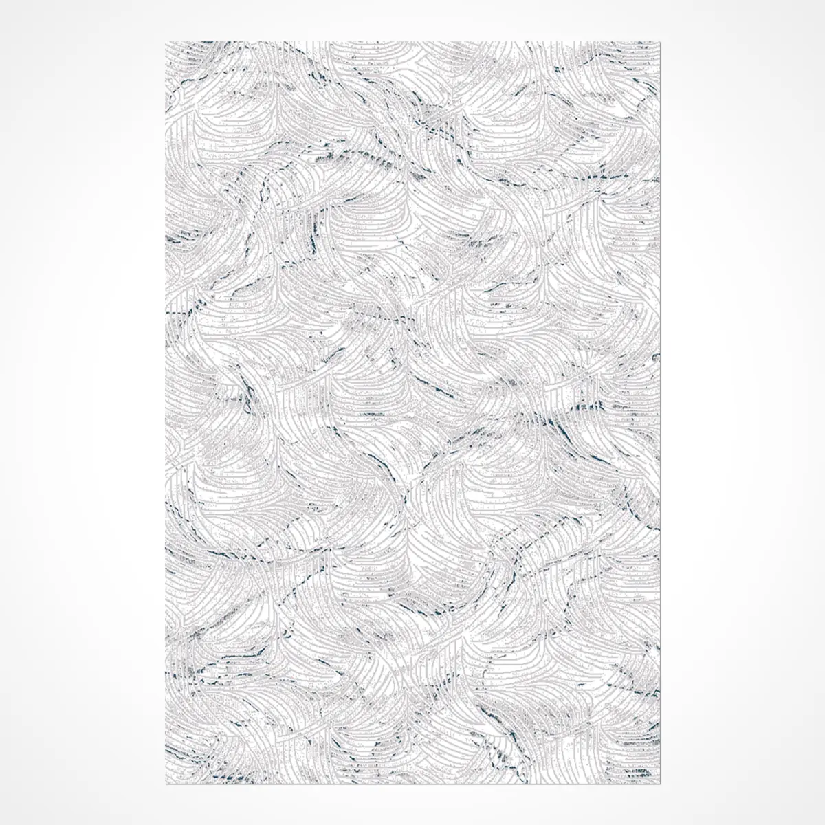 Sardo Modern Beyaz Akrilik Pamuk Tabanlı Makine Halısı - Görsel 2