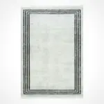 Trasimeno Çerçeveli Gri Akrilik Kaydırmaz Tabanlı Makine Halısı - Görsel 2