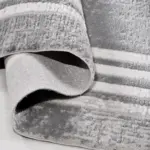 Limatola Çerçeveli Gri Akrilik Kaydırmaz Tabanlı Makine Halısı - Görsel 4