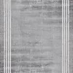 Limatola Çerçeveli Gri Akrilik Kaydırmaz Tabanlı Makine Halısı