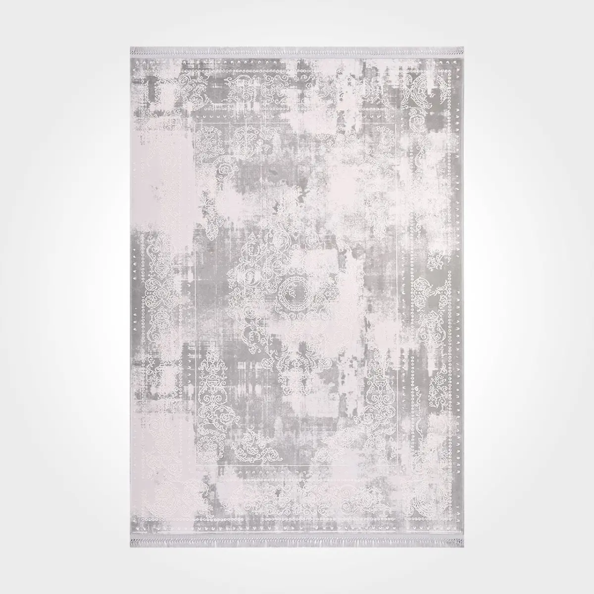 Ardore Klasik Göbekli Gri Bambu ve  Akrilik Makine Halısı - Görsel 2