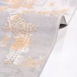 Calabra Modern Gri Bambu ve Akrilik Makine Halısı - Görsel 5