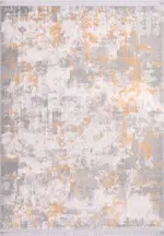 Calabra Modern Gri Bambu ve Akrilik Makine Halısı