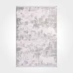 Sparta Modern Gri Bambu ve Akrilik Makine Halısı - Görsel 2