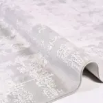 Sparta Modern Gri Bambu ve Akrilik Makine Halısı - Görsel 3