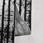 Vitolazio Çerçeveli Siyah Akrilik Kaydırmaz Tabanlı Makine Halısı - Görsel 5